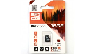 Карта пам'яті microSDHC Mibrand 16GB MICROSDHC UHS-1 (MICDHU1/16GB)