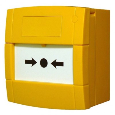 Кнопка для активації пожежної тривоги вручну Ajax Manual Call Point Yellow Jeweller бездротова