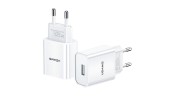 Адаптер мережевий Usams US-CC075 T18 single USB Travel Charger White