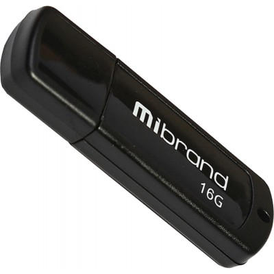 Накопичувач Mibrand Grizzly 16Gb Black USB 2.0 (MI2.0/GR16P3B)