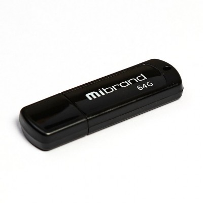 Накопичувач Mibrand Grizzly 64Gb Black USB 2.0 (MI2.0/GR64P3B)