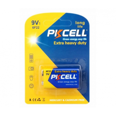 Батарейка PKCELL EXTRA HEAVY DUTY 9V/6LR61 1шт блістер