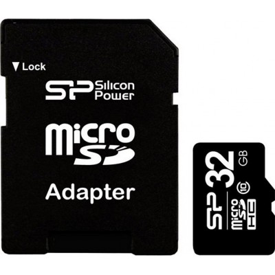 Карта пам'яті microSDHC Silicon Power 32GB Class 10+ SD адаптер