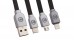 Кабель USB 2.0 AM - Lightning + Micro USB + Type-C WK Platinum WDC-010 1.0 метр