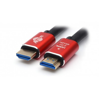 Кабель HDMI-HDMI ATcom v.2.0 Red/Gold 5 метрів