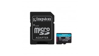 Карта пам'яті microSDXC Kingston 256 GB UHS-1 U3 Class 10 A2 V30 SDCG3/256 GB + adapter SD