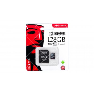 Карта пам'яті microSDXC Kingston 128GB UHS-I U1 Canvas Select Class 10 (SDCS/128GB)