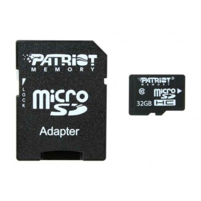 Карта пам'яті microSDHC Patriot LX 32GB UHS-1 (PSF32GMCSDHC10) + SD-adapter