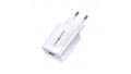 Адаптер мережевий Usams US-CC083 T22 Single USB +QC3.0 White (CC83TC01)