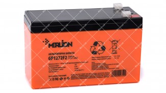 Батарея акумуляторна Merlion AGM GP1272F2 Premium 12V 7.2 Ah помаранчева