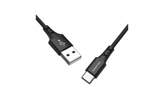 Кабель BOROFONE BX20 USB 2.0 TYPE-C TPE connectors 3A 1 метр black