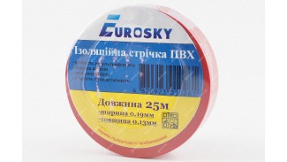 Стрічка ізоляційна Eurosky 25 метрів червона