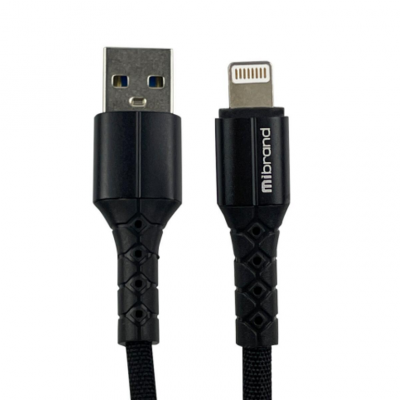Кабель USB 2.0 Lighting Mibrand MI-32 Nylon Black 1 метр