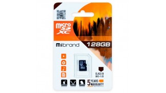 Карта пам'яті microSDXC Mibrand 128GB Class 10 UHS-1 U3