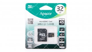 Карта пам'яті microSDHC Apacer 32GB class 10 adapter (AP32GMCSH10U1-R)