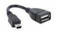 Кабель OTG USB 2.0 AF - Mini USB 0.1 метр
