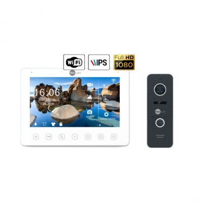 Комплект відеодомофону Neolight NeoKIT HD+ Black WiFi