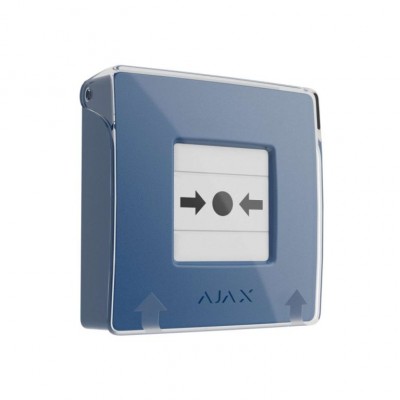 Кнопка для активації пожежної тривоги вручну Ajax Manual Call Point Blue Jeweller бездротова