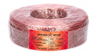 Кабель акустичний Sound Star 2x0.35 CU прозорий 100 метрів