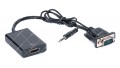 Адаптер (переходник) с VGA на HDMI с поддержкой Audio