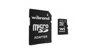 Карта пам'яті microSDHC Wibrand 16GB UHS-1 (WICDHU1/16GB-A) + SD-adapter