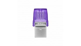 Накопичувач Kingston DT microDuo 3C 64Gb (TYPE-A/TYPE-C) (200MB/S)