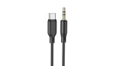 Аудіо-кабель BOROFONE BL18 AUX 3.5 мм для Apple Lightning Black 1 метр