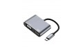 Перехідник штекер USB Type-C – гніздо HDMI / USB 3.0 / гніздо VGA з кабелем 15 см