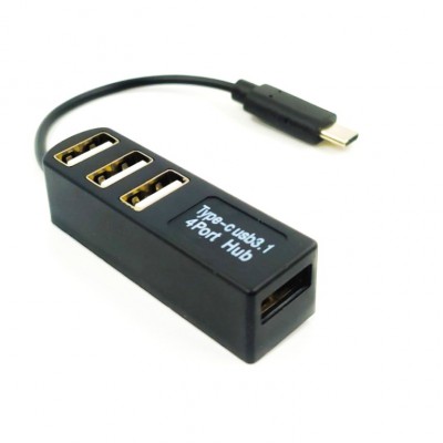 Хаб Type-C USB 3.1 4-х портовий P-3101 живлення від USB блістер