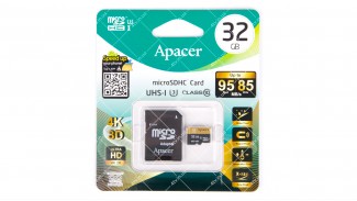 Карта пам'яті microSDHC Apacer 32GB UHS-I (95/85) U3 (AP32GMCSH10U4-R)