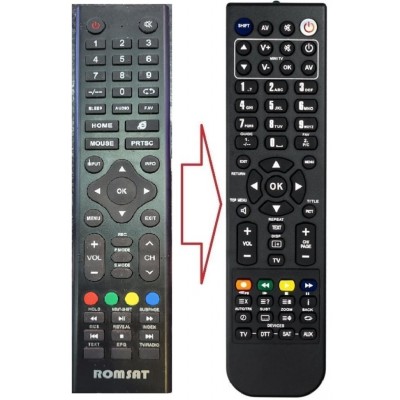 Пульт до телевізора Romsat LED TV A05F (аналог)