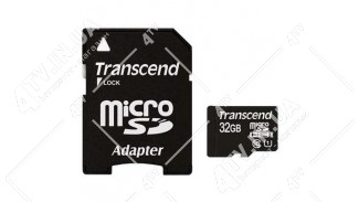 Карта пам'яті microSDHC UHS-I Transcend 32GB class 10 adapter SD (TS32GUSDU1)