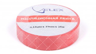 Стрічка ізоляційна ELEX 25 метрів червона