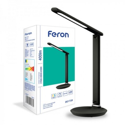 Лампа настільна Feron DE1728 чорна