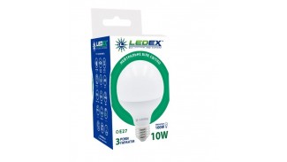 Світлодіодна лампочка LEDEX 10W E27 4000K PREMIUM G95 (СФЕРА)
