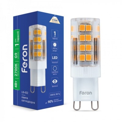 Світлодіодна лампочка Feron LB-432 4W G9 2700K