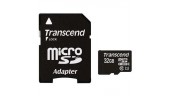 Карта памяти  microSDHC UHS-I Transcend 32GB class 10 adapter SD (TS32GUSDU1)