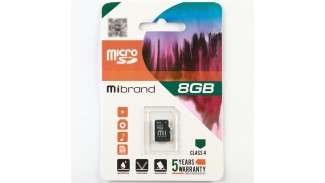 Карта пам'яті microSDHC UHS-1 Mibrand 8GB class 4 (MICDC4/8GB)