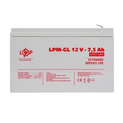 Батарея аккумуляторна GEL LogicPower LPM-GL 12V 7.5Ah