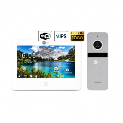 Комплект відеодомофону Neolight NeoKIT HD Pro WiFi Silver