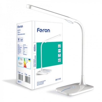 Лампа настільна Feron DE1732 біла