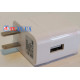 Адаптер мережевий 220В USB 5V 1000mA білий