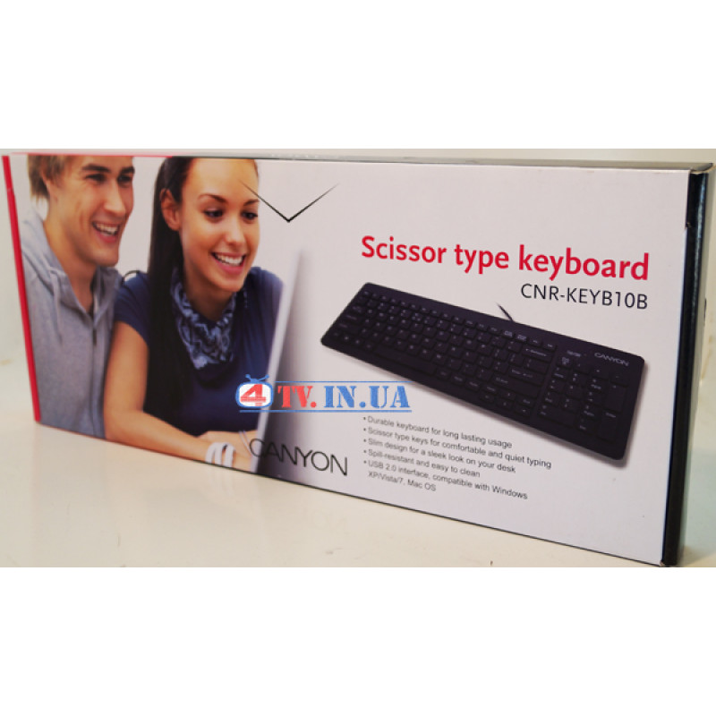 Клавиатура Canyon CNR-KEYB10B USB Slim черная