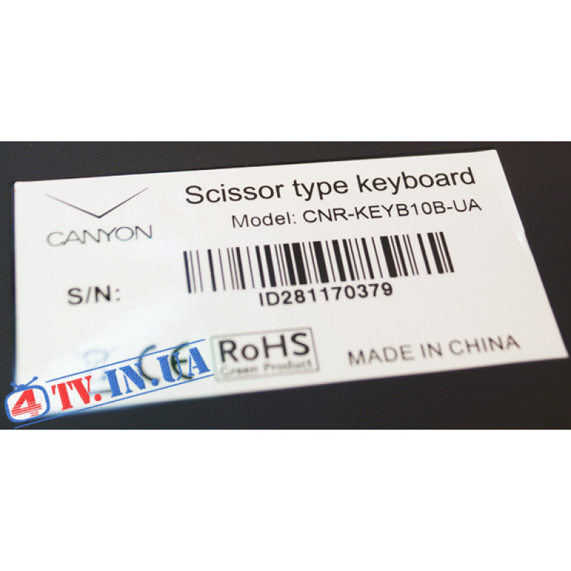 Клавиатура Canyon CNR-KEYB10B USB Slim черная