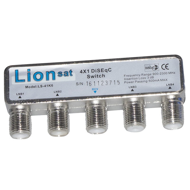 DiSEqC 4х1 LionSAT LS-41K6 у кожусі