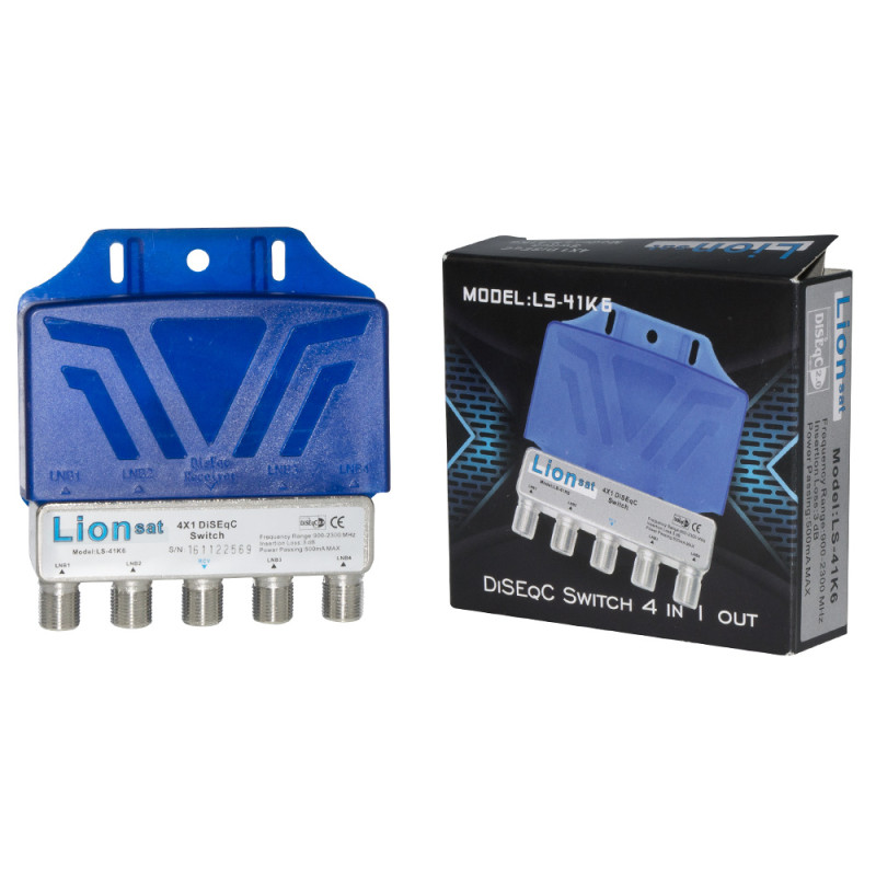 DiSEqC 4х1 LionSAT LS-41K6 у кожусі