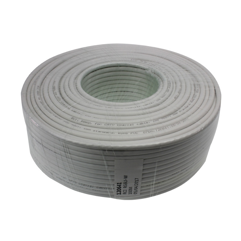 Кабель коаксиальный RCI RG-6U-W 100 метров 75 Ом