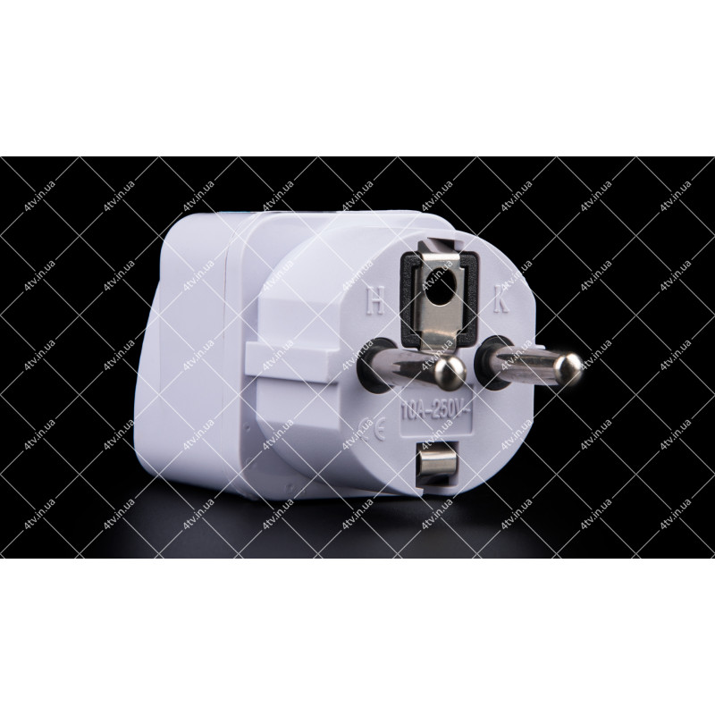 Перехідник мережевий AU/US/UK на EU travel adaptor