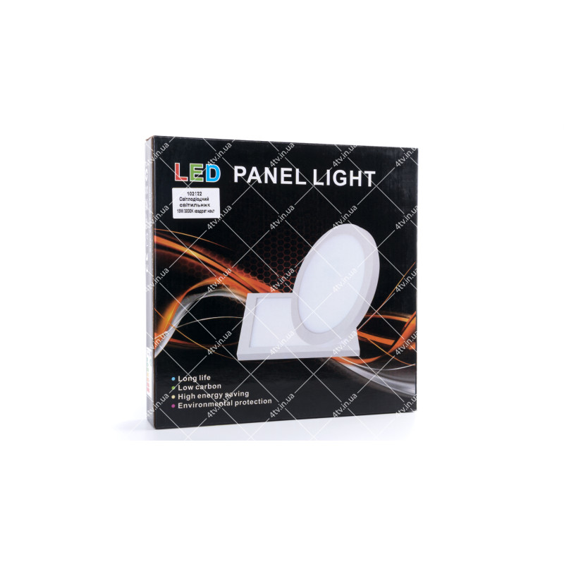 Світильник LED світлодіодний накладний LEDEX 18W, квадрат 220мм 1440lm 3000K