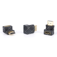 Перехідник кутовий HDMI гніздо F - HDMI штекер M 90° Comp